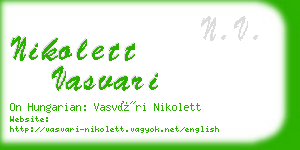 nikolett vasvari business card